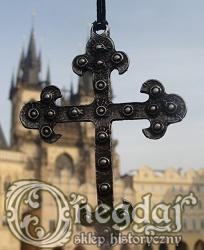 Duży krzyż monastyczny - talizman z rzemykiem, 9.5cm