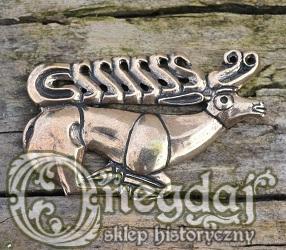 Scytyjski jeleń - brosza z brązu, replika