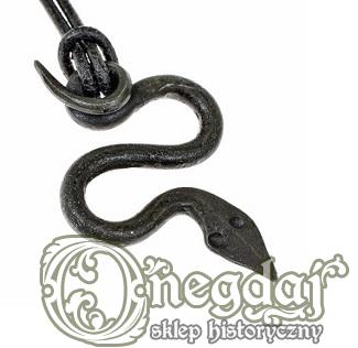 Wąż Midgardu - ręcznie kuty wisiorek