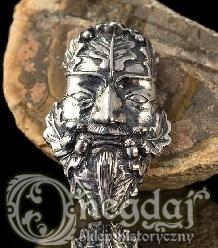 Dębowy Zielony Człowiek - talizman ze srebra pr. 925